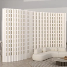 Raumteiler,Schlafzimmer,Multifunktionaler klappbarer Raumteiler aus Kraftpapier, ideal für Wohnzimmer, Büros und Schönheitssalons. - Weiss - Übersicht 1