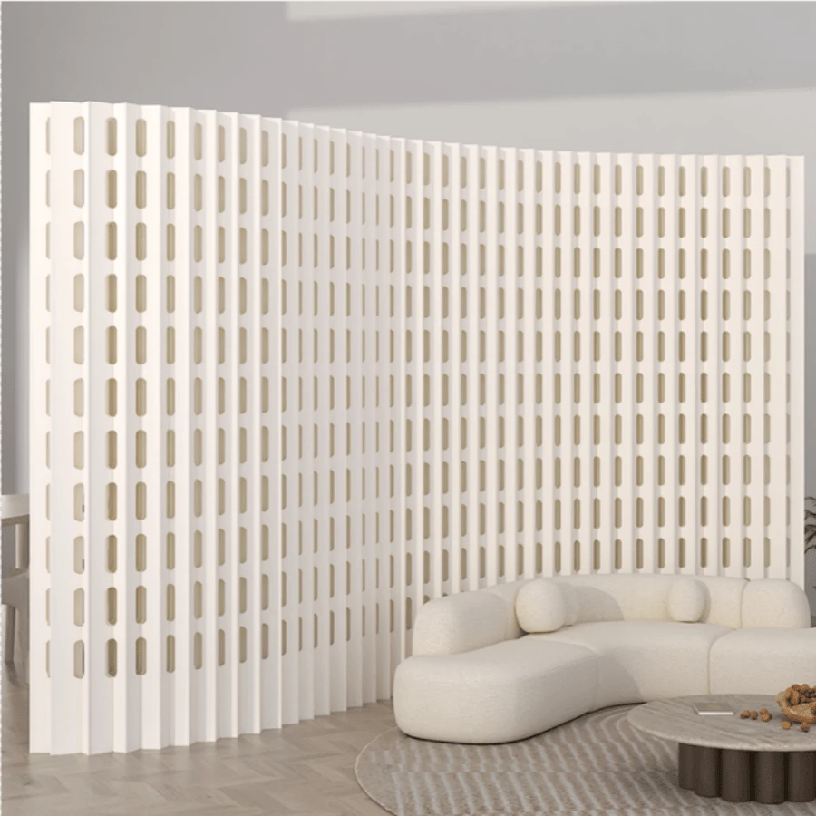 Raumteiler,Schlafzimmer,Multifunktionaler klappbarer Raumteiler aus Kraftpapier, ideal für Wohnzimmer, Büros und Schönheitssalons. - Weiss - Übersicht 1
