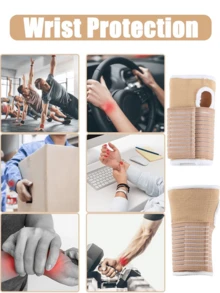 1 Pair Of Adjustable Elastic Bandages Wrist And Palm Protection Straps Sports And Fitness Protective Equipment - Suitable For Outdoor Cycling, Sports And Fitness, Mountain Climbing And Hiking - Multicolor - View 7