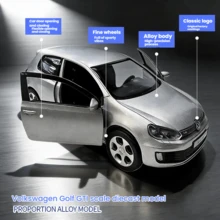 Burago Mô hình xe Golf GTI bằng hợp kim bạc tỷ lệ 1:36, mô hình xe đua thu nhỏ tĩnh, bộ sưu tập xe đồ chơi thực tế, quà tặng cho nam giới. - Xe  Golf GTI tỷ lệ 1:36, màu bạc. - Xem 7