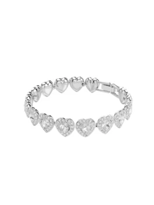 S925 Sterling Silver Heart-Shaped Zirconia Bracelet: High-End, Elegant, and Exquisite; Best-Selling Women's Jewelry; Birthday Gift. - En forma de corazón - Ver 1