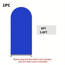 Einfarbige elastische Bogen Hintergrundabdeckungen, 1,2 m, 1,5 m, 1,8 m, 2 m, 2,2 m, 2,4 m, Marine Blau Bogen Hintergrund, umkehrbar für Party, Hochzeit Dekoration, Innen-/Außenbogen Rahmenabdeckungen, geeignet für alle Jahreszeiten - Königsblau - Übersicht 13
