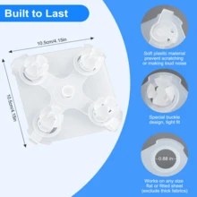 1/2 Pcs Bed Sheets Detangler, Bed Sheet Detangle Device, Reduces Blankets Laundry No Wads Wrinkles Holders For Free Save Drying Time Reusable Wash Helper Gadgets Bedsheets Accessories - Multicolor - View 11