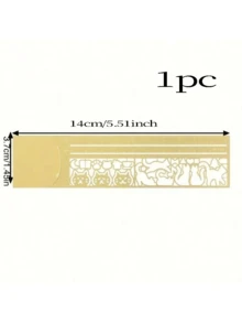 1/2/3pcs 3-In-1 Cute Cat Lover Template Ruler - Adorable Cat Pattern Double-Sided Bookmark And Ruler, Precise Stationery, Suitable For Diary, Planner, Notes - Creative Stationery Tool, Notebook Accessories | Interesting Design | Durable Plastic, Template, Wall Decor Template.,Rulers - Multicolor - View 14