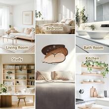 一套木质家居装饰挂钟，尺寸可选30/40厘米，棕色和米色色调，水滴图案设计，电池供电（不含电池），适合悬挂在走廊、阳台、浴室等处，是圣诞节、新年、母亲节、父亲节、婚礼、送给朋友和家居装饰的理想礼物。