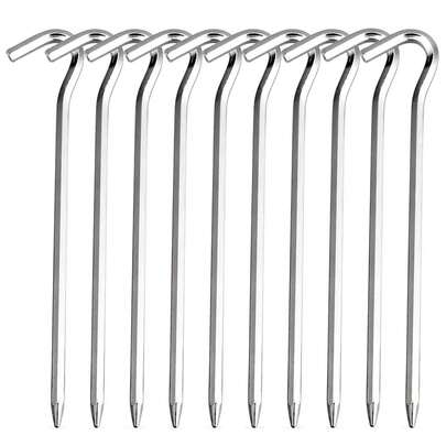 轻便帐篷地钉，10个装，18厘米铝合金帐篷地钉，露营帐篷配件，露营装备，露营必备品
