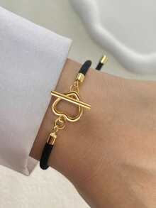 1件装 STYLEVER A-Z 字母手链，26 条字母链，庆祝情人节 - 黑色 - 查看 23