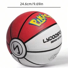 pokemon 1pc Funny Basketball Cartoon Pattern No.7 Ball, Made Of Durable PVC Material For Indoor And Outdoor Use. It Is Not Only A Stress Relief Toy, But Also The Best Choice For Valentine's Day Gift For Boyfriend, Husband, Or Basketball Enthusiasts! [Needs To Be Inflated] - Multicolor - View 5