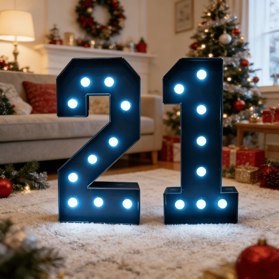 2.4FT/28.74in Black KT Board Marquee Light Up Numbers Marquee Number 0 ...