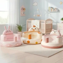 内置气泵的充气座椅，节日充气装饰，快速充气，可爱动物图案设计，便携式座椅保护脊椎，适合复活节、圣诞节、生日派对装饰和礼物，便携式