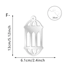 1 Stück Goldener Mond und Sterne Laterne Wanddekoration, Acryl Spiegel Aufkleber Dekoration, geeignet für Schlafzimmerfenster, Kamin und Hintergrundbeleuchtung, kreative DIY Feiertags Dekoration für Partys.