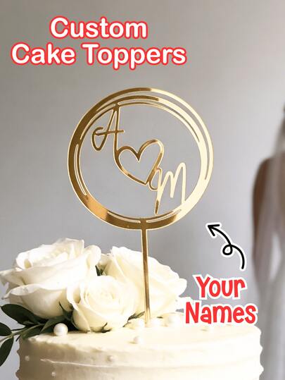 1/3/5 قطعة من علامات الاختصار المخصصة لتزيين كعكة الزفاف، علامة كعكة شخصية، علامة كعكة زفاف ريفية، علامة كعكة مخصصة، علامة كعكة الزفاف، زفاف ذهبي، ذكرى الزفاف، ديكور حفلة عيد الحب، عيد ميلاد، خطوبة، ديكور طاولة الحلويات للحفلات، ديكور كعكة حفلة استحمام العروس، ديكور طاولة الحلويات لعشاء الذكرى، ذكريات الحب، هدية خطوبة للصديقة المقربة