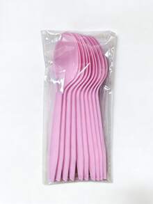 10/30pcs Pink Tableware Set, Suitable For Festival Parties, Mother's Day, Weddings, Birthdays And Gatherings - Fashionable Cake Knives, Forks And Spoons - Suitable For Formal Events And Dining - Multicolor - View 12