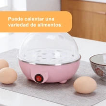 Cocedor eléctrico multifunción para huevos con calentamiento rápido por circulación de vapor, con capacidad para varios huevos a la vez. Cuenta con una olla interior de acero inoxidable resistente a altas temperaturas para facilitar la limpieza, además de una tapa transparente que permite controlar fácilmente el proceso. Ideal para preparar el desayuno y calentar alimentos. - Rosa - Ver 7