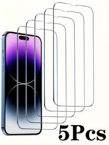 Bộ 5 miếng dán màn hình trong suốt độ phân giải cao của Apple, chống trầy xước, chống bám vân tay, tương thích với iPhone 11/12/13/14/15/16/17 - Trong sáng - Xem 20