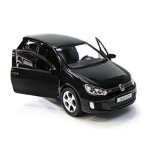 Burago 1:36 Golf GTI Black Alloy Car Model, Static Miniature Racing Car Collection, Realistic Toy Car Collection, Gift For Men - 1:36  Golf GTI, Black - View 8