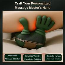 SOKANY Wearable Shoulder & Neck Massager, 3D Ergonomic Design, 3 Massage Modes + 2 Red Light Heating Modes, Targeted Deep Tissue Massage, Relieves Muscle Soreness, 2000mAh Rechargeable Battery, Portable, Suitable For Office, Home, Travel, Best Gift For Partner On Valentine's Day - Green - View 5