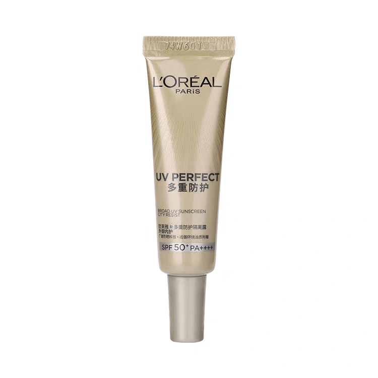 L'Oreal 7.5ml/0.25oz Mini Gold Tube Sunscreen, SPF50+/PA++++. Lightweight Sunscreen. Outdoor Sunscreen. Multi-Protection Sunscreen. Face & Body Sunscreen. UV Protection. - Black Gold - View 1