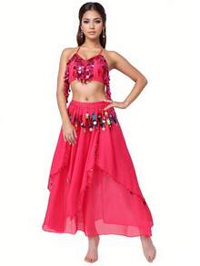 Stage & Celebration Accessory Duo, Social Dance & Cocktail Party Ready, Fringed Embellished Glam Accent - Multicolor - View 15