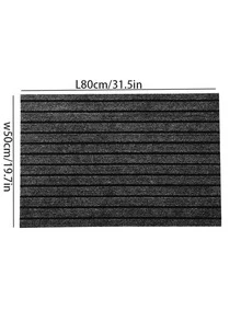 1 pezzo Tappeto, zerbino antiscivolo per casa e cucina, tappetino grande per ingresso, rifilabile - Strisce marroni - Visualizzare 3