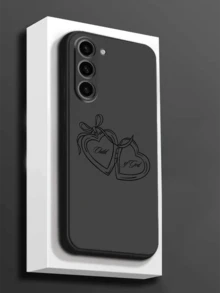 1个蝴蝶结、字母、爱心图案防震防滑手机壳，兼容三星Galaxy A04e/A05s/A13/A14/A15/A34/A35/A50/A52/A53/A54/S21/S22/S23/S24/S25/S25Ultra - 黑色 - 查看 4