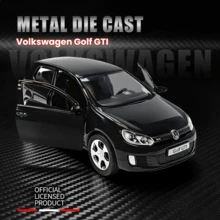 Burago 1:36 Golf GTI Black Alloy Car Model, Static Miniature Racing Car Collection, Realistic Toy Car Collection, Gift For Men - 1:36  Golf GTI, Black - View 5