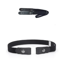 1pc Invisible Belt Lady's Casual Stretch Stretch Stretch Jeans Belt Summer, School Fall, Autumn, Halloween Christmas Invisible Waist Belt, Loose Elastic Waist Circumference, Adjustable Buckle For Women, Elastic Denim Belt For Men, Waist Tightening Waistband Device - 彩色 - 查看 4