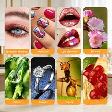 APEXEL 二合一智能手机镜头套件，100mm 微距镜头带 LED 灯，通用 17mm 螺纹伸缩夹，兼容 APEXEL 镜头，适用于几乎所有手机。