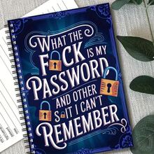 Fun Spiral Password Notebook Log Book 1 Piece For Internet And Computer Logins, Record Websites, Usernames, Passwords, Home Or Office Password Keeper, Office Log Book, Perfect Gift For Colleague Perfect Gift For Birthdays, Holiday Gifts, And Parties. Suitable For Daily Wear And Holiday Celebrations, Suitable For All Seasons, And Is An Ideal Choice For Holiday Accessories.