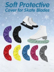 2pcs Ski Boot Blade Cover, Ice Skate Blade Cover, Speed Skating Blade Cover, Maple Leaf Ice Skate Blade Cover - Multicolor - View 5