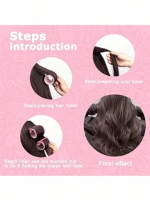 2件套卷发器，共12个，适用于长发、中发和短发，包含大号、中号、小号自粘式卷发器，另附12个发夹和1个化妆包。产品类别：卷发器、卷发工具、卷发棒、卷发器、头发扩散器、美发造型、旅行、美发产品、美发工具、美发配件、美发师、美发用品、沙龙、美发设备。 - 彩色 - 查看 4