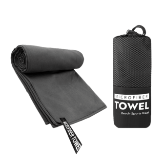 1 pieza/2 piezas Toalla de camping de microfibra ultra suave, toalla deportiva de secado rápido, toalla de gimnasio gris oscuro, toalla de piscina, toalla de playa grande, adecuada para camping al aire libre, viajes, gimnasio, playa