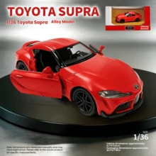 Burago 1:36 Toyota Supra Red Alloy Car Model, Static Mini Collectible Car, Realistic Toy Car Collection, Gift For Men - 1:36 Sapra, Red - View 2