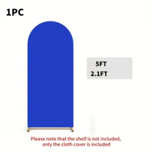 Einfarbige elastische Bogen Hintergrundabdeckungen, 1,2 m, 1,5 m, 1,8 m, 2 m, 2,2 m, 2,4 m, Marine Blau Bogen Hintergrund, umkehrbar für Party, Hochzeit Dekoration, Innen-/Außenbogen Rahmenabdeckungen, geeignet für alle Jahreszeiten - Königsblau - Übersicht 14