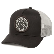 Texas Wind Country Trucker Cap With Curved Brim And Mesh Detail - 鏽棕色 - 查看 4