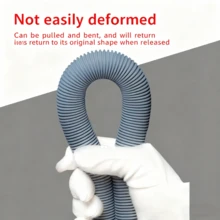 20mm/0.787in & 25mm/0.984in Universal Washing Machine/Dishwasher/Sink Hose, Includes 1 Connector And 2 Stainless Steel Clamps, Extendable, Easy Installation, Leak-Proof - Grey - View 5