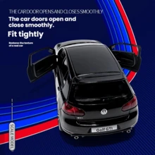 Burago 1:36 Golf GTI Black Alloy Car Model, Static Miniature Racing Car Collection, Realistic Toy Car Collection, Gift For Men - 1:36  Golf GTI, Black - View 6