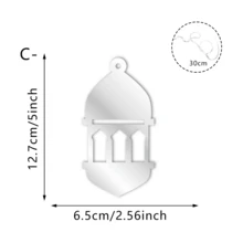 1 Stück Goldener Mond und Sterne Laterne Wanddekoration, Acryl Spiegel Aufkleber Dekoration, geeignet für Schlafzimmerfenster, Kamin und Hintergrundbeleuchtung, kreative DIY Feiertags Dekoration für Partys.