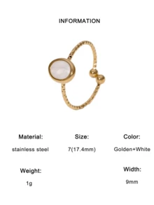 3pcs/Set Fashionable & Elegant Delicate Gold-Plated Stainless Steel Heart & Geometric Open Adjustable Rings, Suitable For Women's Daily, Party, And Date Wear