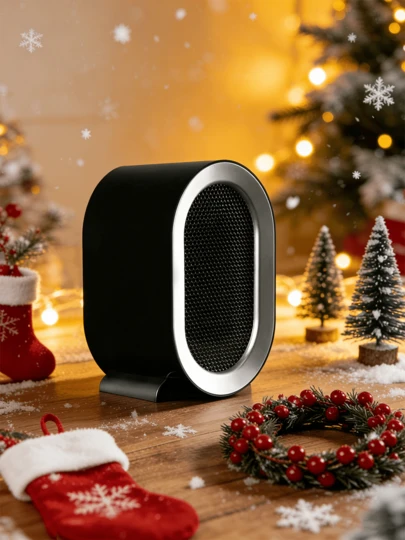 1200W Small Space Heater, Winter Electric Heater, Silent Heater, Indoor Fan Heater, Portable Heater Fan For Office Desk Indoor Use, Gift For Family And Friends, Halloween, Christmas, New Year