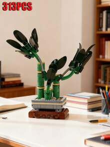 sembo 300+Pcs Building Block Potted Plants, Building Block Artificial Flowers, DIY Educational Assembly Building Block Toys For Home & Office Desk Decor, Includes Ficus And Wintersweet Floral Bouquets, Suitable For Home Decor, Office, Flower Enthusiasts Gifts, Holiday & Birthday Gifts