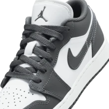 Nike Air Jordan 1 Low (GS) Men's Casual Sneakers 553560-044 - Black/Gray-blue/Navy - View 8