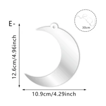 1 Stück Goldener Mond und Sterne Laterne Wanddekoration, Acryl Spiegel Aufkleber Dekoration, geeignet für Schlafzimmerfenster, Kamin und Hintergrundbeleuchtung, kreative DIY Feiertags Dekoration für Partys.