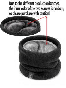 1条针织围巾，男女通用抓绒围巾，加厚保暖学生围巾，韩版多功能围巾，休闲骑行围巾，冬季露营骑行抓绒围脖，滑雪圆围巾，单板滑雪围巾，女士围脖，围脖