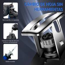 Sierra Eléctrica Recíproca Sable Inalámbrica Con 2 Baterías 18650 de litio recargable para sierras eléctricas - 3 en 1, sierra de mano inalámbrica, sierra de cadena y linterna con mango ergonómico para hogar, exteriores, camping, proyectos DIY, herramientas de corte al aire libre, sierras inalámbricas, construcción duradera Sierra Para Madera/metal/pvc - Incluye 20 Hojas Con Guantes - Azul - Ver 4