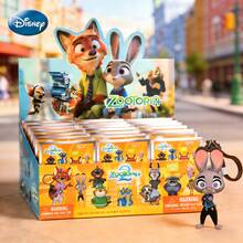 Oficjalnie autoryzowany brelok Disneya do torebki z niespodzianką "Zootopia 2" z trójwymiarową figurką postaci z kreskówki, losowo wybrany jeden z następujących: Judy, Nick, Gary, Ginnifer, Pawbert, Benjamin, Weaselton, kolekcjonerski prezent dla rodziny, przyjaciół i fanów - Wielokolorowe - Zobacz 5