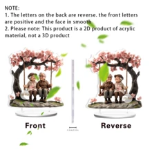 1/3件装甜蜜老夫妇亚克力牌，2D平面多功能展示架/桌面装饰，适合情人节、生日礼物、办公桌和床头柜。 - 彩色 - 查看 7