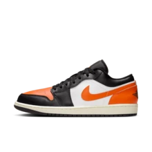 Nike Air Jordan 1 Low 男士休闲运动鞋 553558-081 - 黑/灰橙 - 查看 2