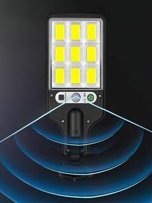 1pc High Power Solar Wall Light, All-Year-Round Bright Outdoor Waterproof Lighting Fixture, Suitable For Yard, Villa, Patio Illumination, Exterior Wall Decor, Providing Powerful Lighting Coverage For Various Scenarios And Stable Illumination Throughout The Year - Black - View 6