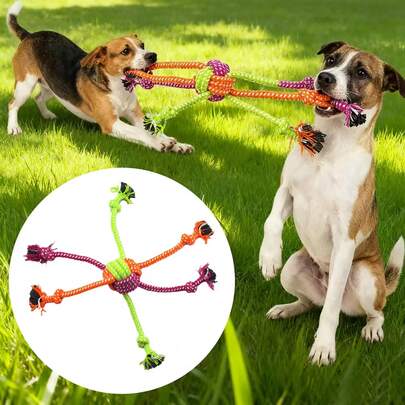 Durable Chew-Resistant Tug Rope Dog Toy, Suitable For Tug-Of-War And Relay Games, Universal For All Dog Breeds (Small, Medium, Large), Interactive Chew Bone - Outdoor Multi-Pet Play, Durable Pet Accessory Gift